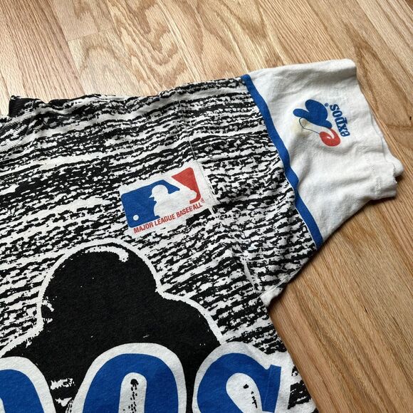 Men's Vintage 90's Magic Johnson T's Montreal Expos All Over Print T Shirt Tee M - Picture 2 of 6